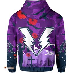 custom personalised storm anzac day hoodie melbourne war remembrance poppy