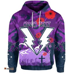 custom personalised storm anzac day hoodie melbourne war remembrance poppy