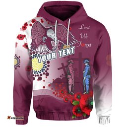 custom personalised sea eagles anzac day hoodie indigenous lest we forget