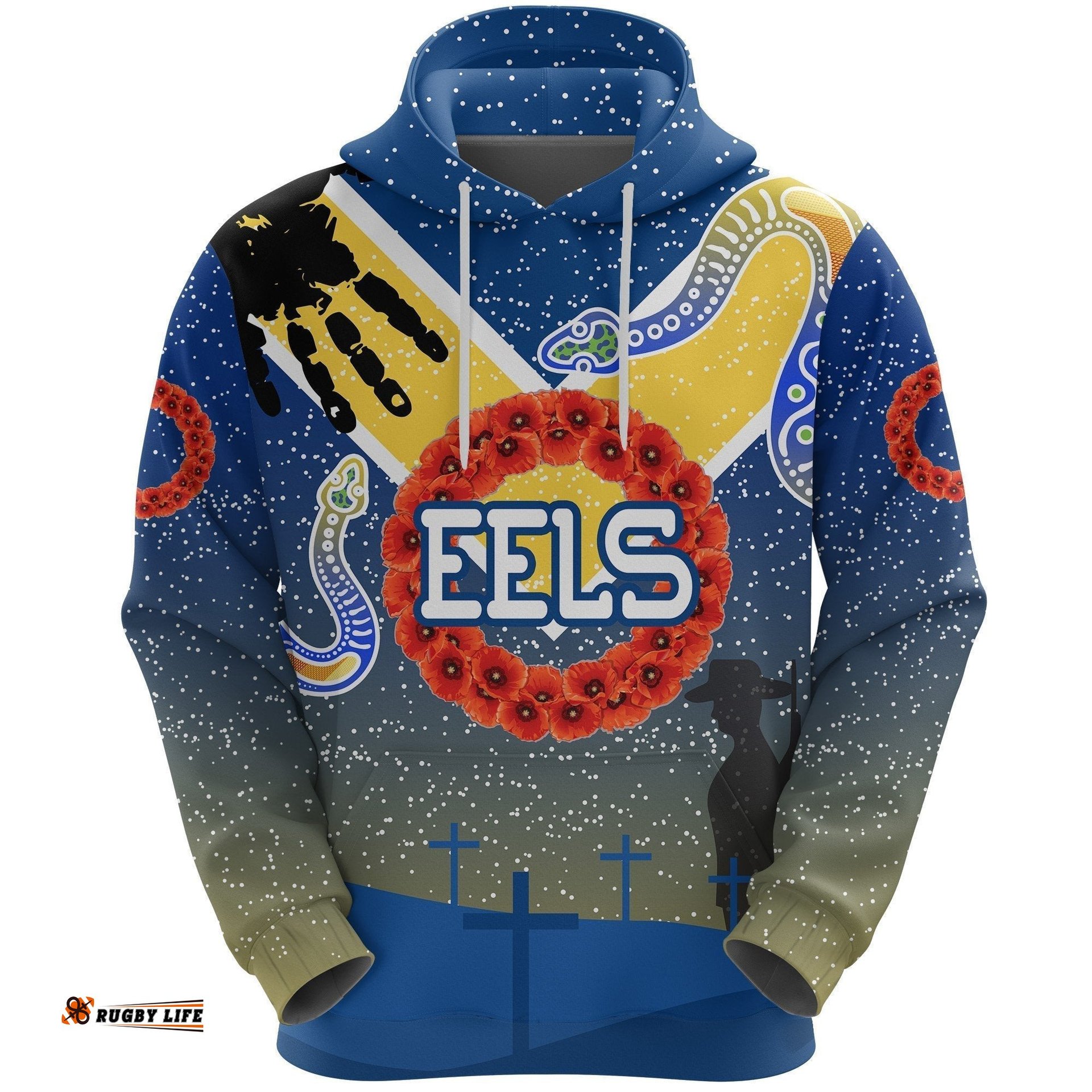 parramatta eels anzac hoodie ethnic style
