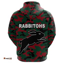 custom personalised south sydney rabbitohs hoodie anzac day camouflage vibes