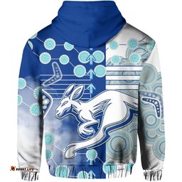 Custom Personalised Melbourne Kangaroos Hoodie Indigenous North Roos