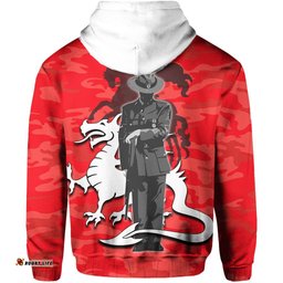St. George Illawarra Dragons Hoodie ANZAC Day Army Patterns Red