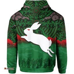 rabbitohs hoodie aboriginal anzac day
