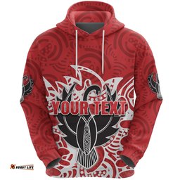 Custom Personalised Sydney Hoodie Simple Indigenous Swans
