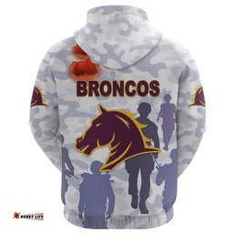 custom personalised brisbane broncos hoodie anzac day camouflage vibes purple