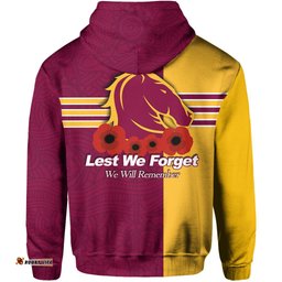 brisbane broncos hoodie lest we forget