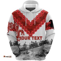 Custom Personalised St. George Illawarra Dragons Hoodie ANZAC Day Simple Style