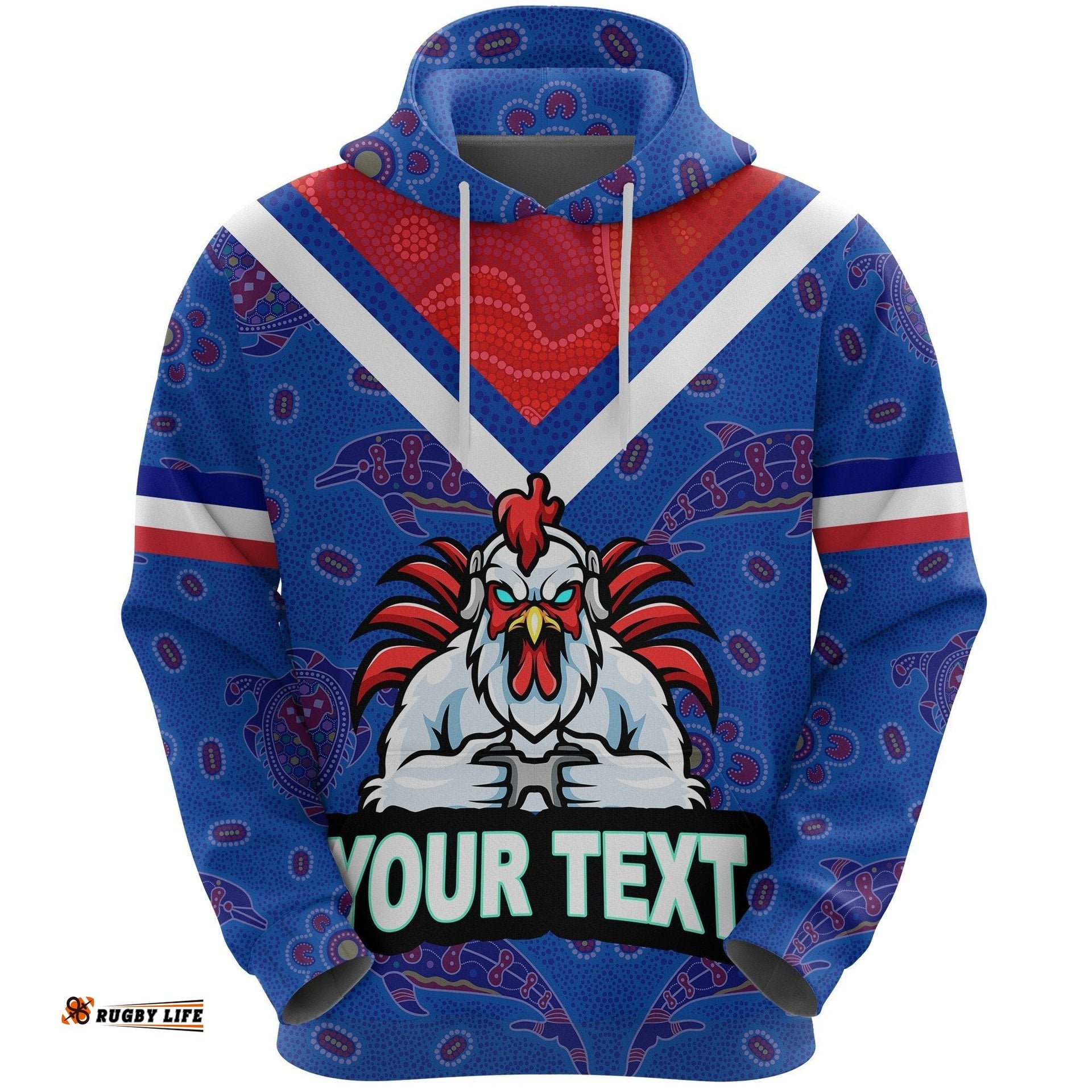 Custom Personalised Sydney Roosters Indigenous Hoodie Prairie Style No.1