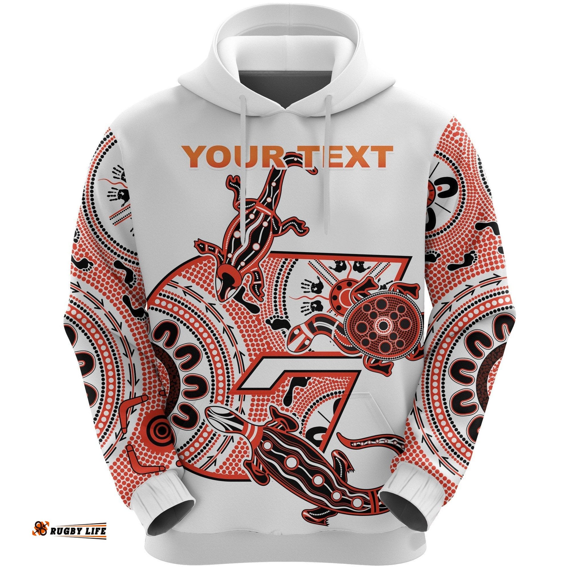Custom Personalised GWS Giants Hoodie Simple Indigenous