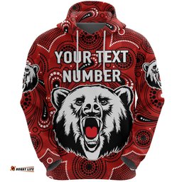 Custom Personalised North Sydney Hoodie The Bears Indigenous