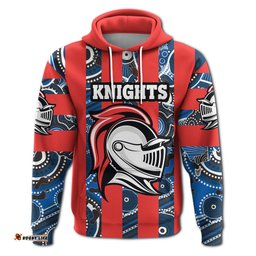custom personalised knights hoodie newcastle aboriginal vertical style
