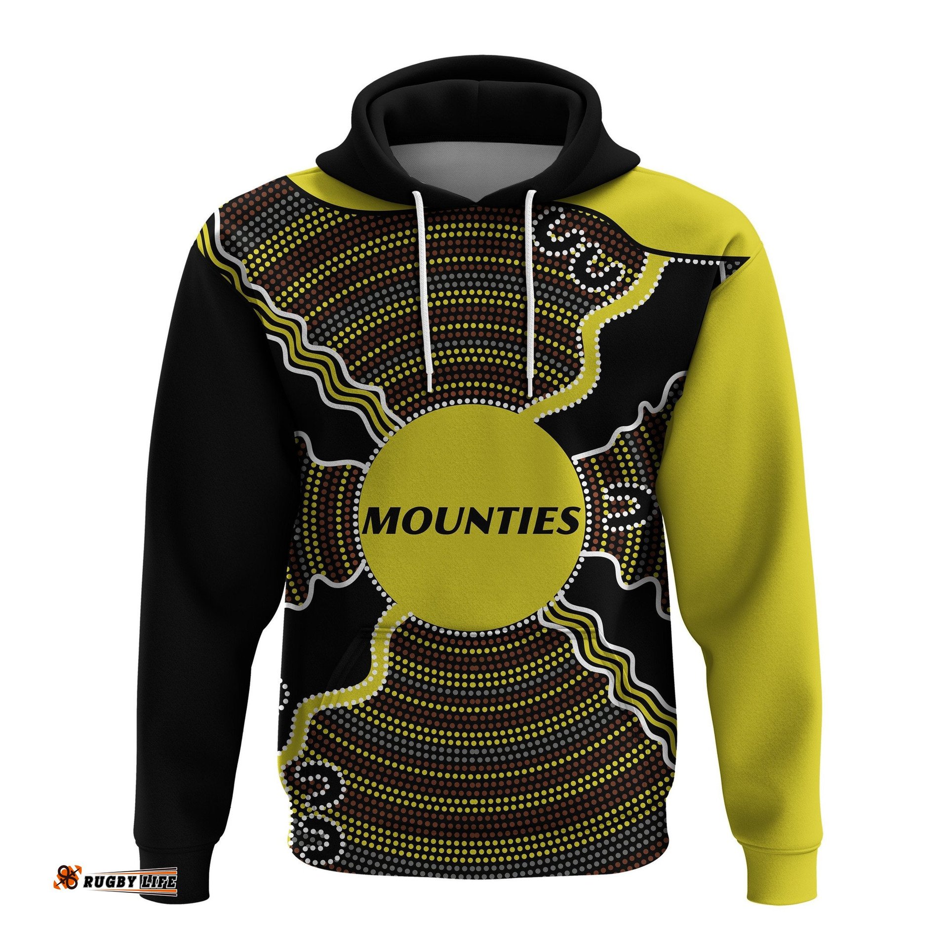 Mounties Indigenous Rugby Hoodie Mount Pritchard