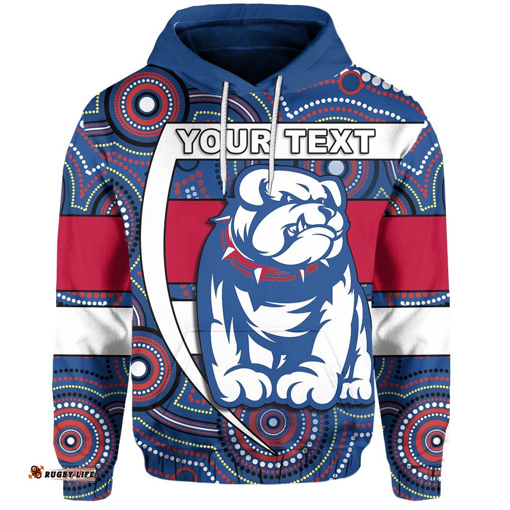 Custom Personalised Western Football Bulldogs Hoodie Redamancy Indigenous Australian