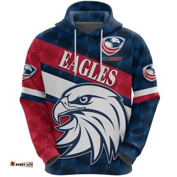 USA Rugby Hoodie Eagles Sporty Style