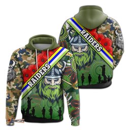 raiders hoodie canberra anzac day