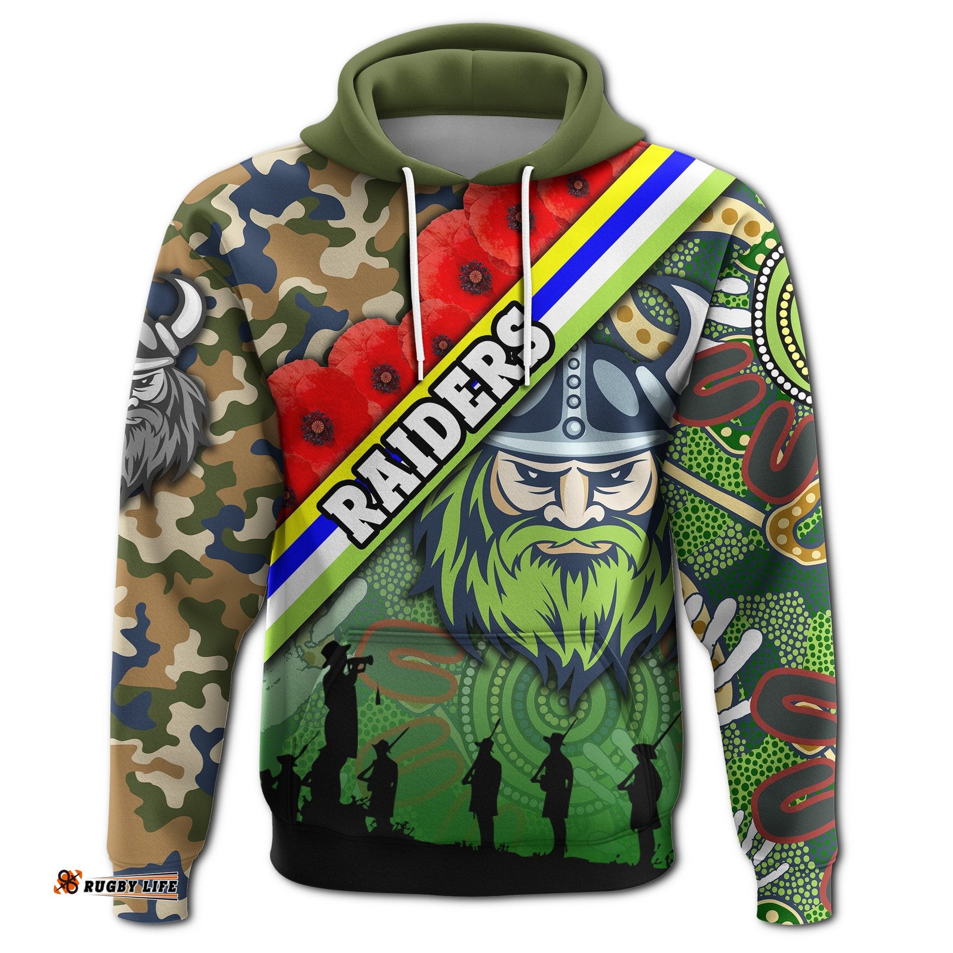 raiders hoodie canberra anzac day