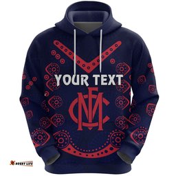 Custom Personalised Melbourne Demons Indigenous Hoodie Football