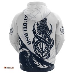 Scottish Rugby Hoodie Thistle Vibes White