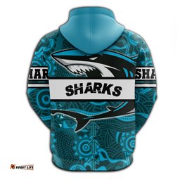 sharks hoodie cronulla aboriginal power style