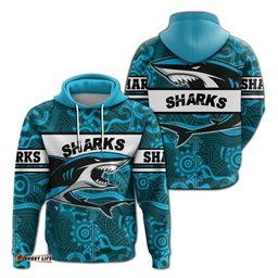 sharks hoodie cronulla aboriginal power style