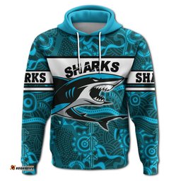 sharks hoodie cronulla aboriginal power style