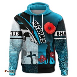 sharks hoodie cronulla anzac day