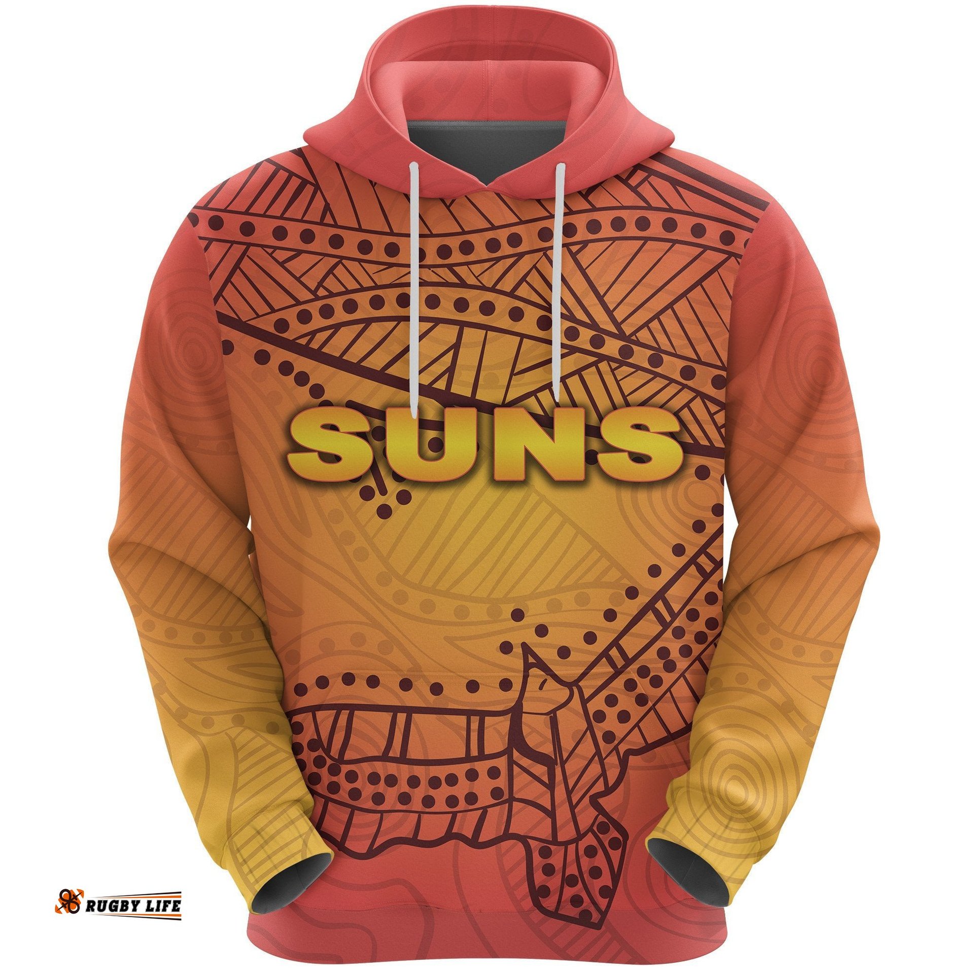 Gold Coast Hoodie Suns Simple Indigenous