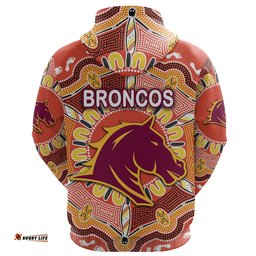 custom personalised brisbane hoodie broncos indigenous warm vibes