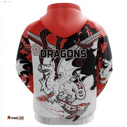 Dragons Hoodie St. George Aboriginal White