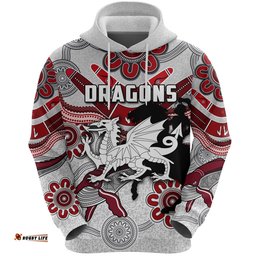 Dragons Hoodie St. George Indigenous White