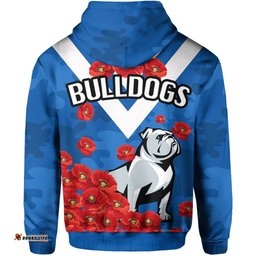 bulldogs hoodie poppy flowers