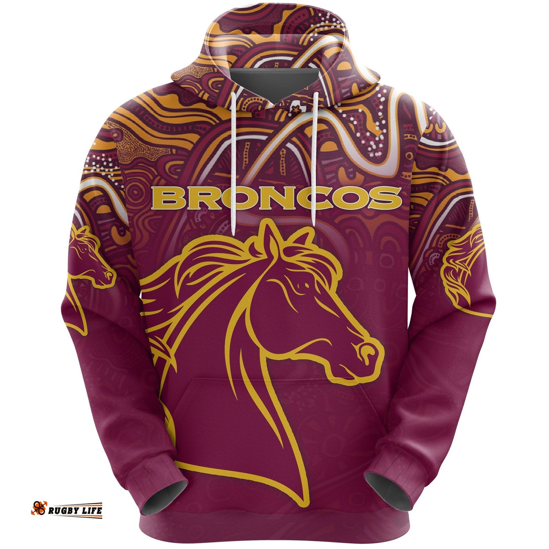 broncos indigenou all over hoodie