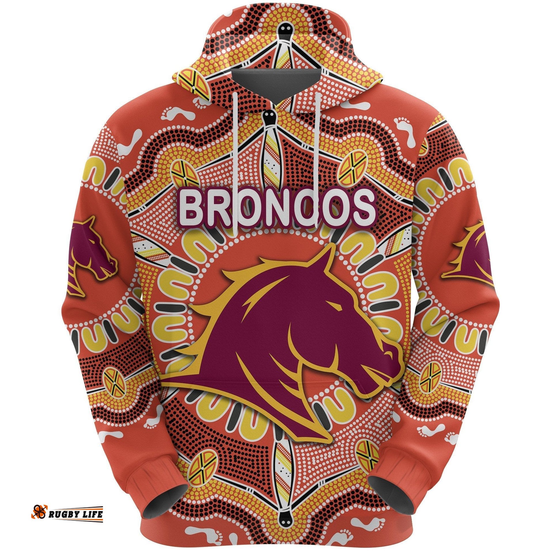 brisbane hoodie broncos indigenous warm vibes