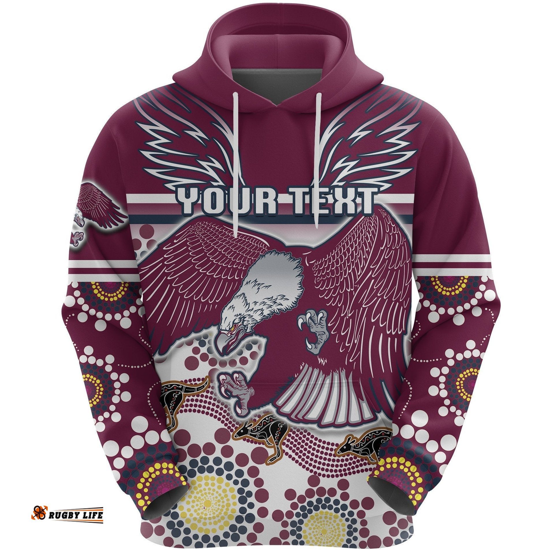 custom personalised sea eagles hoodie special indigenous
