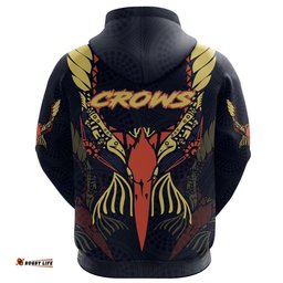 Custom Personalised Adelaide Hoodie Simple Indigenous Crows