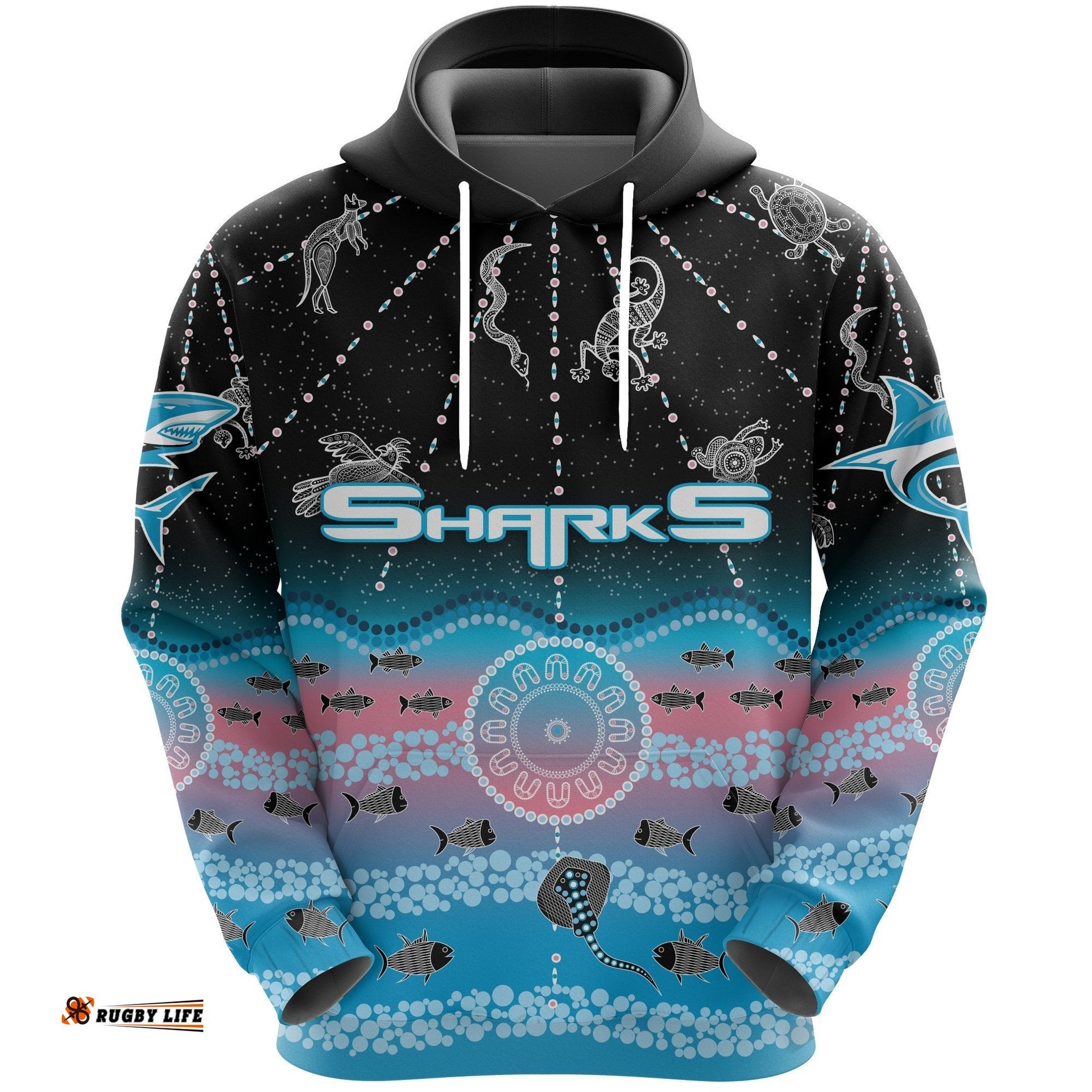 sharks hoodie cronulla indigenous