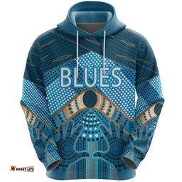 new south wales rugby league hoodie blues indigenous