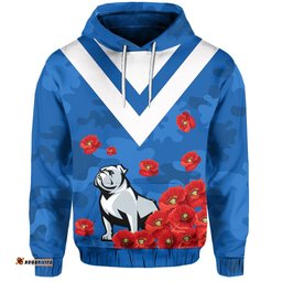 custom personalisedbulldogs hoodie poppy flowers