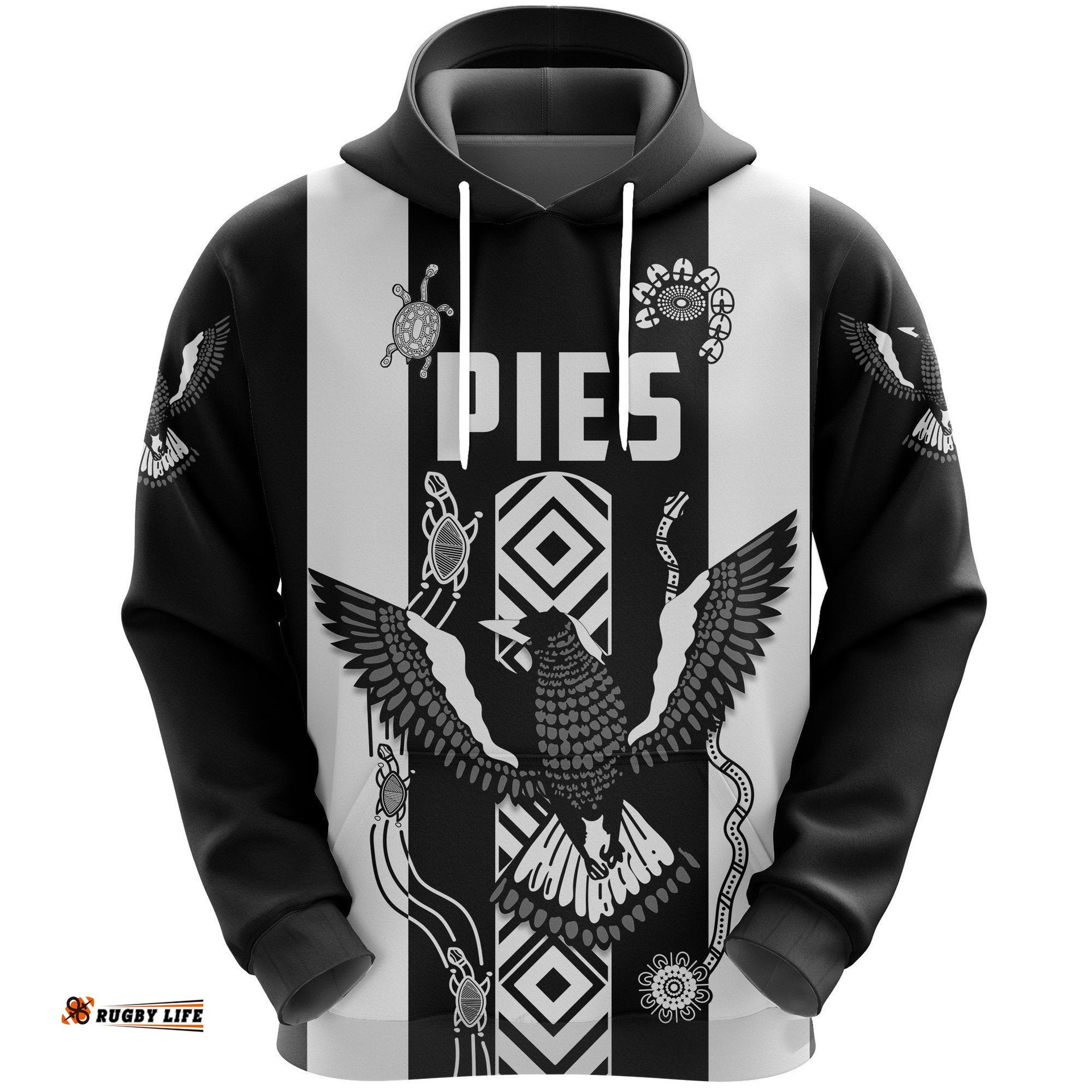 pies indigenous hoodie collingwood