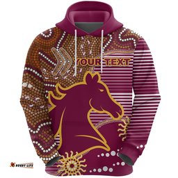 custom personalised broncos super hoodie indigenous brisbane
