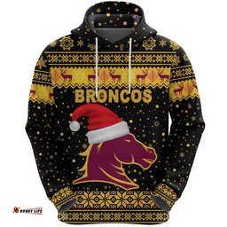 brisbane hoodie broncos christmas unique vibes black