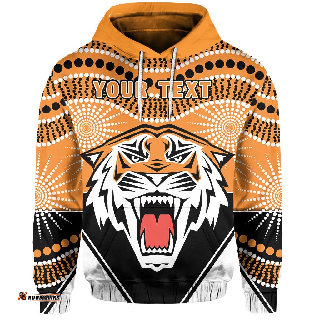 Custom Personalised Tigers Hoodie Wests Indigenous Newest