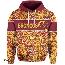 custom personalisedbrisbane broncos hoodie aboriginal pattens