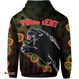 custom personalisedpanthers aboriginal hoodie
