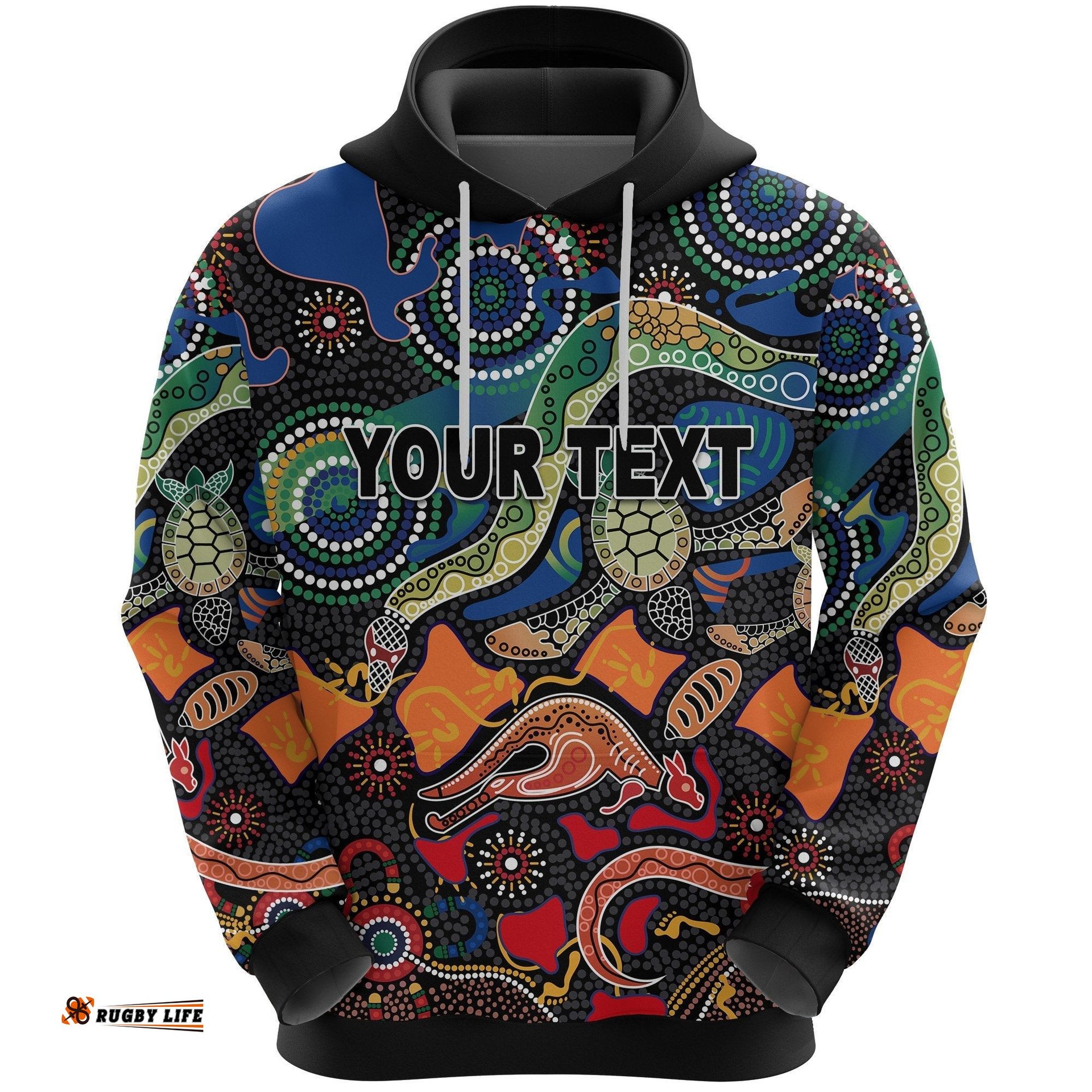 Custom Personalised Indigenous Hoodie All Stars Pride Version