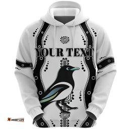 Custom Personalised Collingwood Hoodie Pies Indigenous White