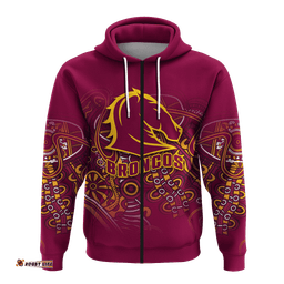 brisbane broncos rugby indigenous hoodie