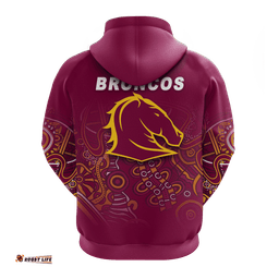 brisbane broncos rugby indigenous hoodie