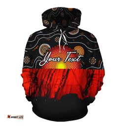 Custom Hoodie Australia Aboriginal Flag